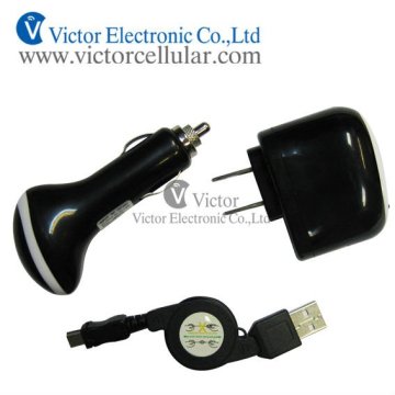 Travel charger 3in1 for blackberry