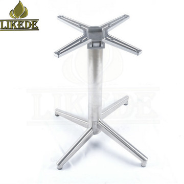 High Quality Hot Sale Brushed Stackable 304# Stainless Steel Folding Table Base