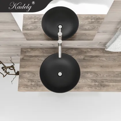 Vitra Matt Black Lavabo Ceramic Bathroom Decor China-made