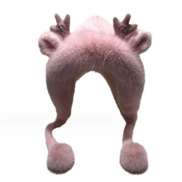 Christmas Antler Furry Hat: A Stylish Solution for Ear Protection and Warmth
