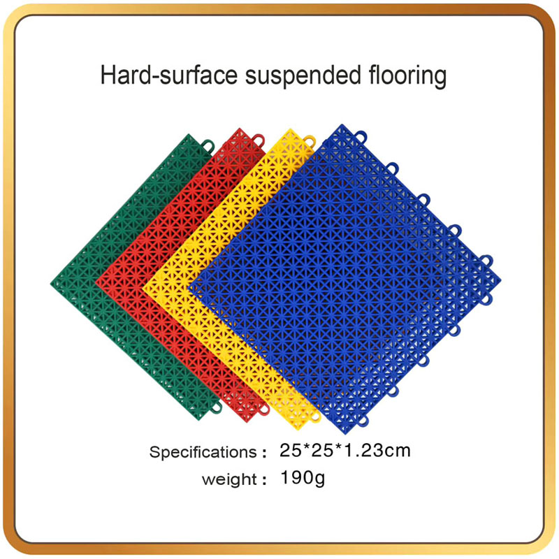 Hard-surface suspended flooring