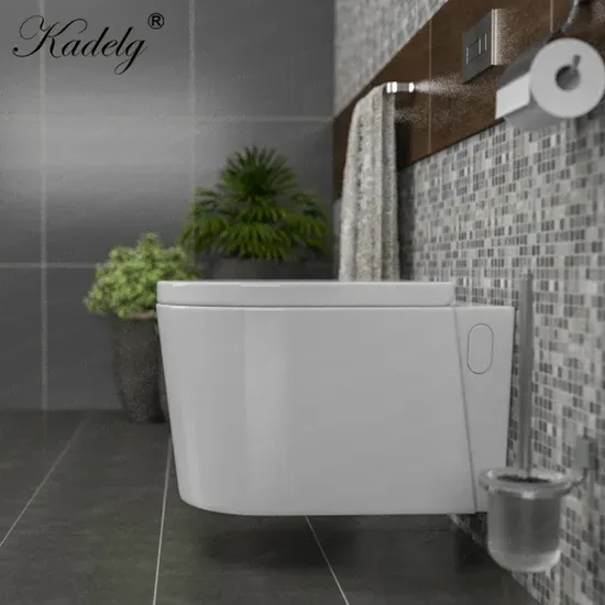 CE Standard Wall Hung Ceramic Toilet Set Round Bathroom Toilet Sanitary Ware

**Title:** Wall-Hung Ceramic Toilet with CE Standard