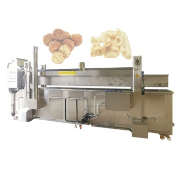 Industrial Automatic Continuous Pani Puri Pork Crackling Frying Machine for Potato Chips and Pork Rinds (100-500kg/h)