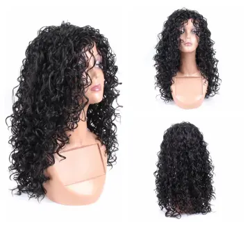 Wholesale Cheap Colorful Curly Long Synthetic Wigs Hight Temperature Fiber Synthetic Wig With Bangs