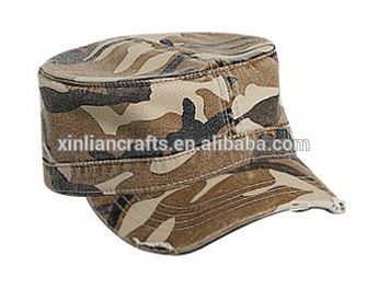 New Design free sample cadet box cjc dark blue jean army army cap hat distressed vintage unisex