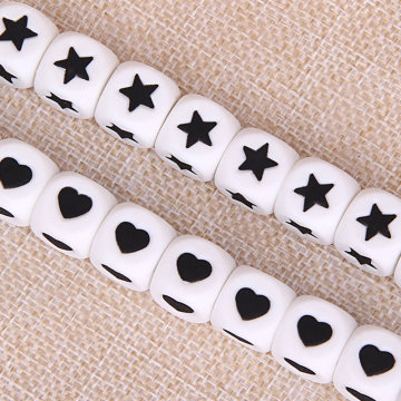 2017 Latest item colorful silicone baby teething drop rubber beads