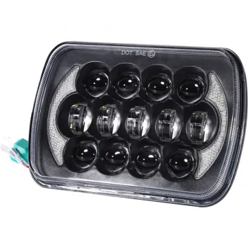 85W Rectangle High Low Beam LED Headlight Lamps for Jeep Wrangler