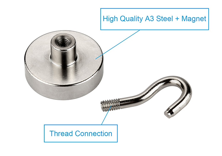 Customized size Strong Hook neodymium magnet