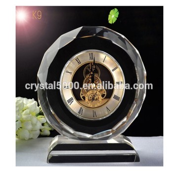 specific watch shape crystal craft colock for home decoration