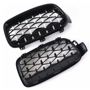 Diamond Style Front Γκριλ Γκριλ Γκριλ για BMW F30 F35 3 Σειρά (2013-2019) - Μαύρο/Ασημί