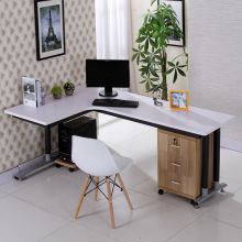 Computer desk with mobile file cabinet