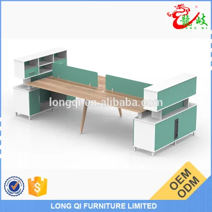 2016 modern M1631 office furniture 4 seats melamine office workstation cubicle for four person