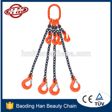 black g80 four legs adjustable lifting chain sling