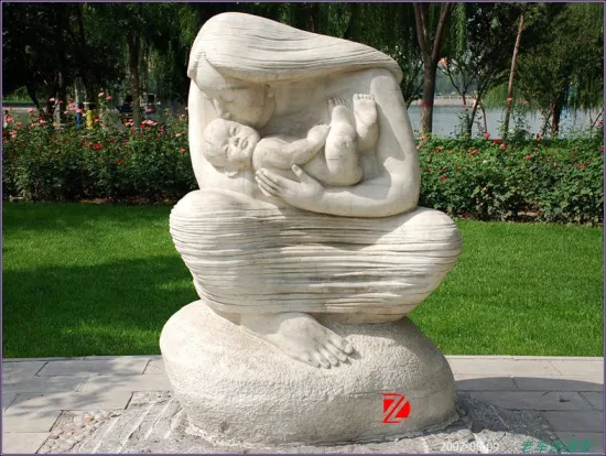 Abstract mother and child sculpture