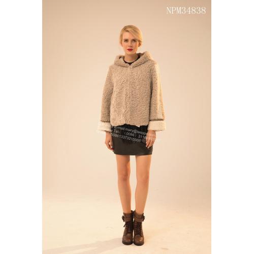 Short Winter Lady Merino Shearling Jacket