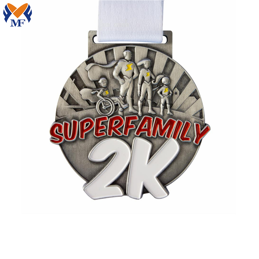 Metaalmateriaal grappige familie -race -medaille