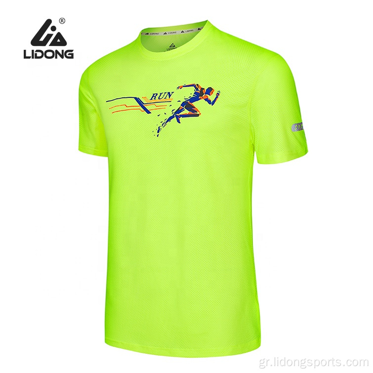 Lidong χονδρική φτηνή τρέξιμο κοστούμι γυμναστήριο t πουκάμισο