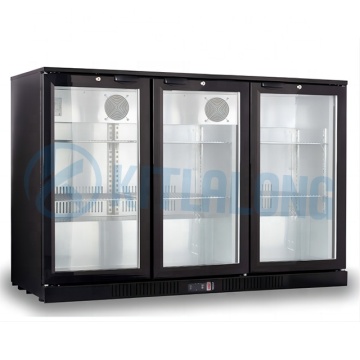 KITLALONG Stainless Steel Commercial Beer Refrigerator Showcase for Cocktail Bars