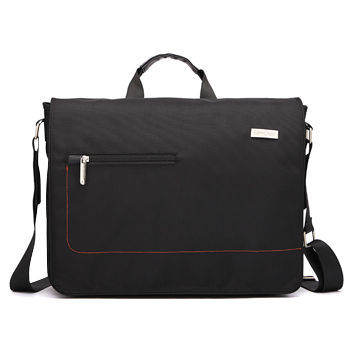 Black Business/Messenger Bag for Notebooks, with Handles and Adjustable Shoulder Straps