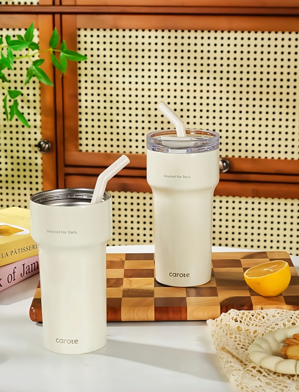 Carote Daily - Use Stainless Steel Tumbler with Straw