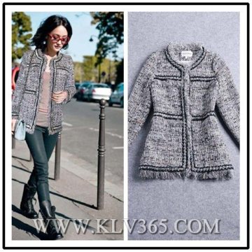 European Fashion Design Ladies Winter Wool Short Jacket