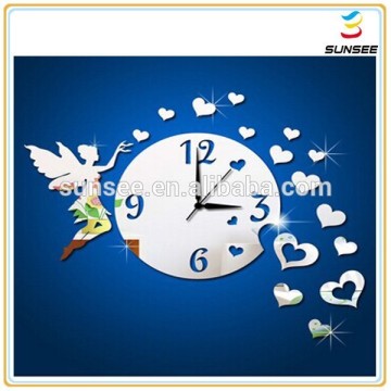 1-3mm Eco-friednly Best quality low price colorful safety digital acrylic cheap wall clock for kids