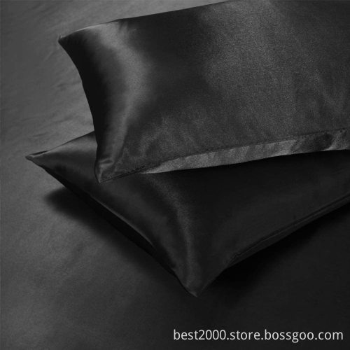 Wholesale Pure Color Silk Bed Cover and Pillowcase Sets for High-End Hotels