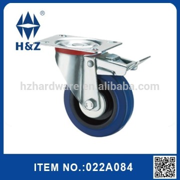 Steel industrial european rubber caster