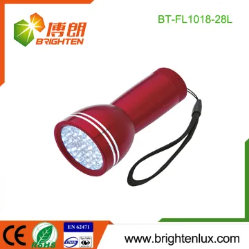 Factory Bulk Sale 3*AAA Battery Operated Aluminium Material EDC Handheld Small 28 led Flashlight Torch