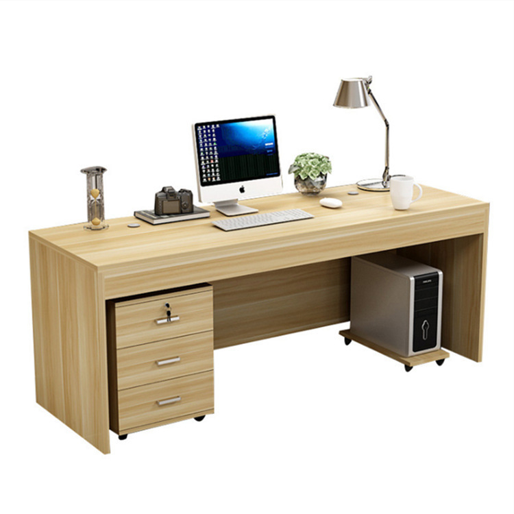 Wooden Computer Desk With File Cabinet