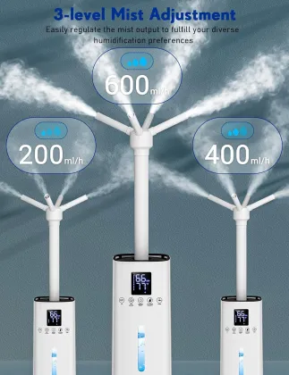 RUNAL Humidificateur d'Air Maison: 12L to 30L Evaporative Smart Ultrasonic Air Humidifier