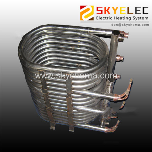 Titanium immersed coil type heat exchanger