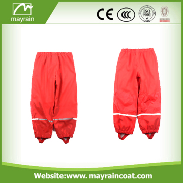 Imperméable à l'eau PU Enfants Bavoir Pluie Pantalon
