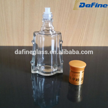 Hot sale 125ml tower shape glass wine bottle unique shaped glass bottles