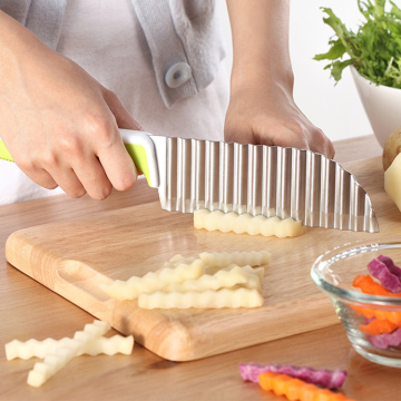 6 Inch Stainless Steel Wavy Blade Kitchen Knife with Nylon Handle