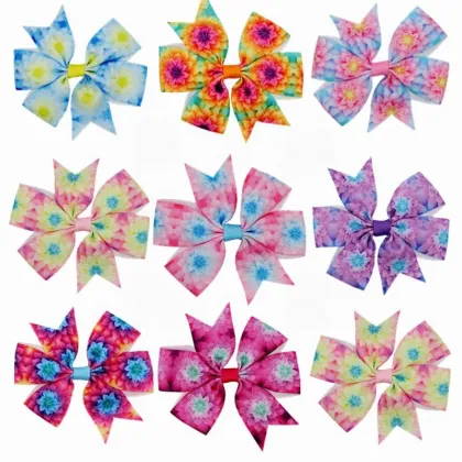 Drunk Beautiful Garden Style JoJo Bow Hair Accessories 8cm Peony Blossom Clips