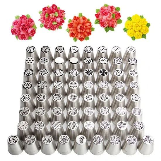 Stainless Steel 304 Russian Cake Icing Nozzles Set for Baking and Decorating