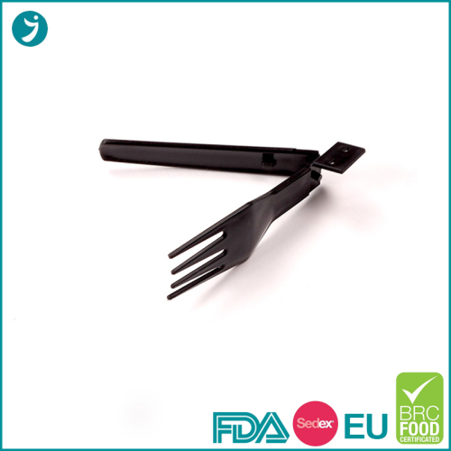 Disposable Plastic Folding Fork PP Black