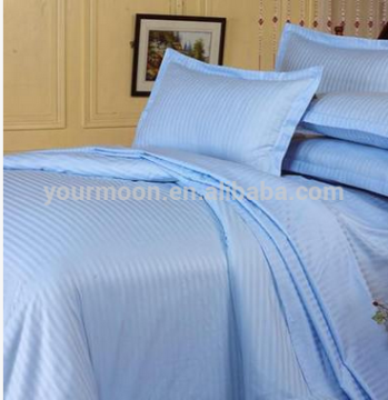 100% polyester microfiber 1cm stripe bed sheet set for hotel/home