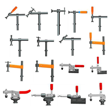 16mm 22mm 28mm Insert Pin Base Welding Table Clamp Quick Screw Guide Rail Clamp