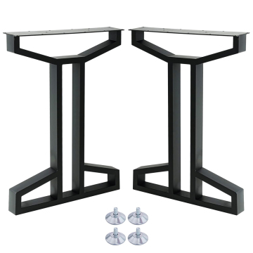 Metal 2 PCS T-Shape Steel Table Legs