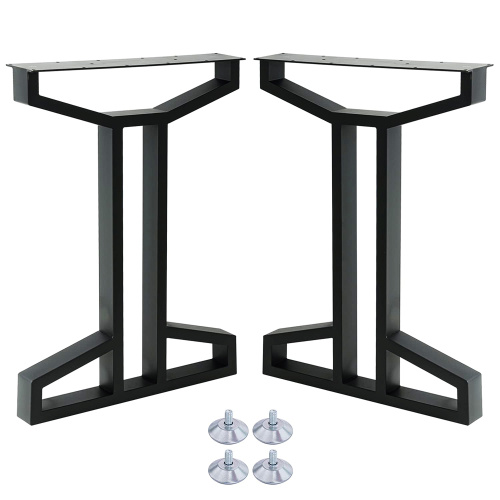 מתכת 2 יחידות רגלי שולחן פלדה בצורת T