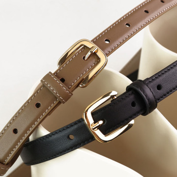 Wholesale Customized Gold Pin Alloy Buckle PU Leather Belts for Women