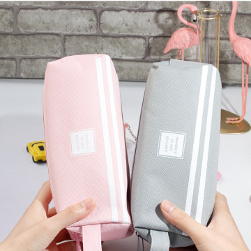 Wholesale Factory Large Capacity Canvas Pen Bag - Simple Pure Color Stationery & Pencil Case