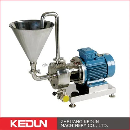 KEDUN Portable Industrial Food Emulsifier Pump Mixer with Hopper