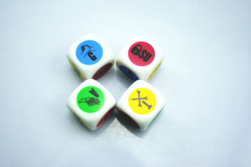 20mm round corner six sides custom colorful printing dice