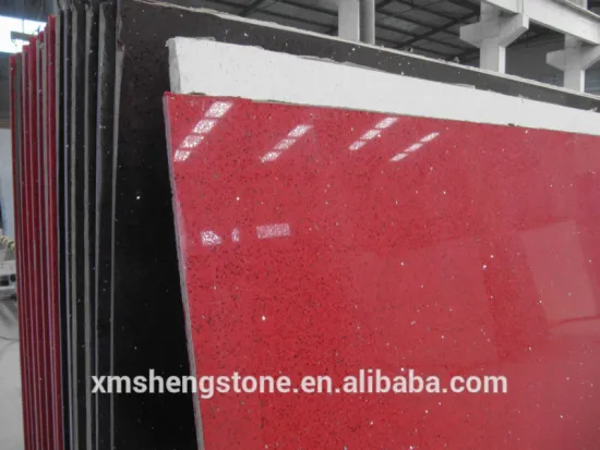 Red galaxy quartz stone