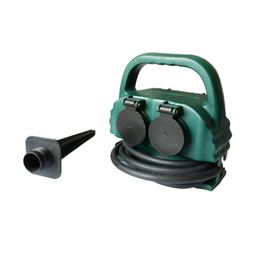 5m European 4-Way Waterproof Outdoor Garden Socket