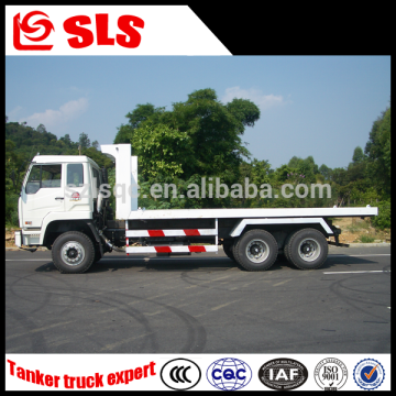 Dongfeng 3 axle hydraulic lift platform truck, excavator transportation truck