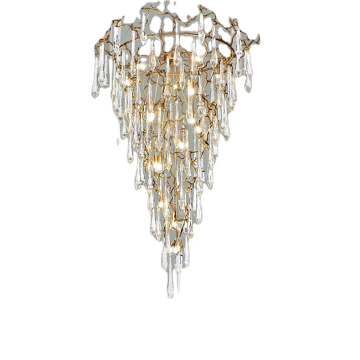 Modern Villa Spiral Crystal Chandelier for Staircase Lighting